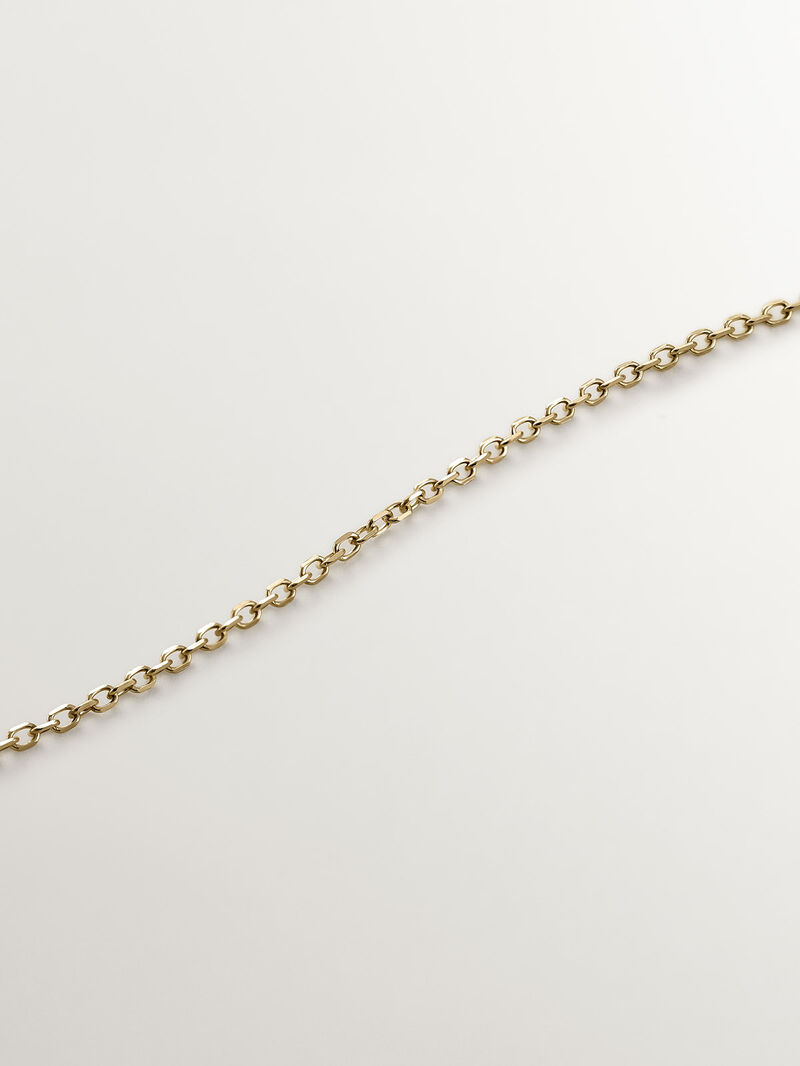 9K yellow gold pendant with blue sapphire image number 4