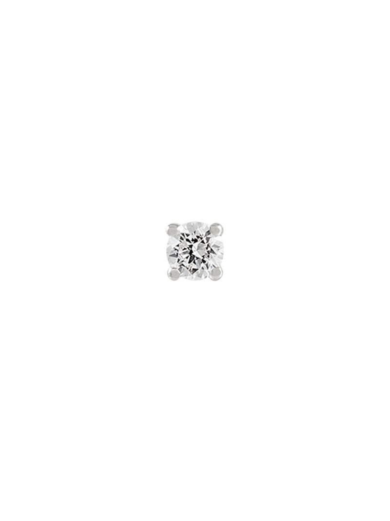 Individual white gold earring with 0.05cts diamond image number 1