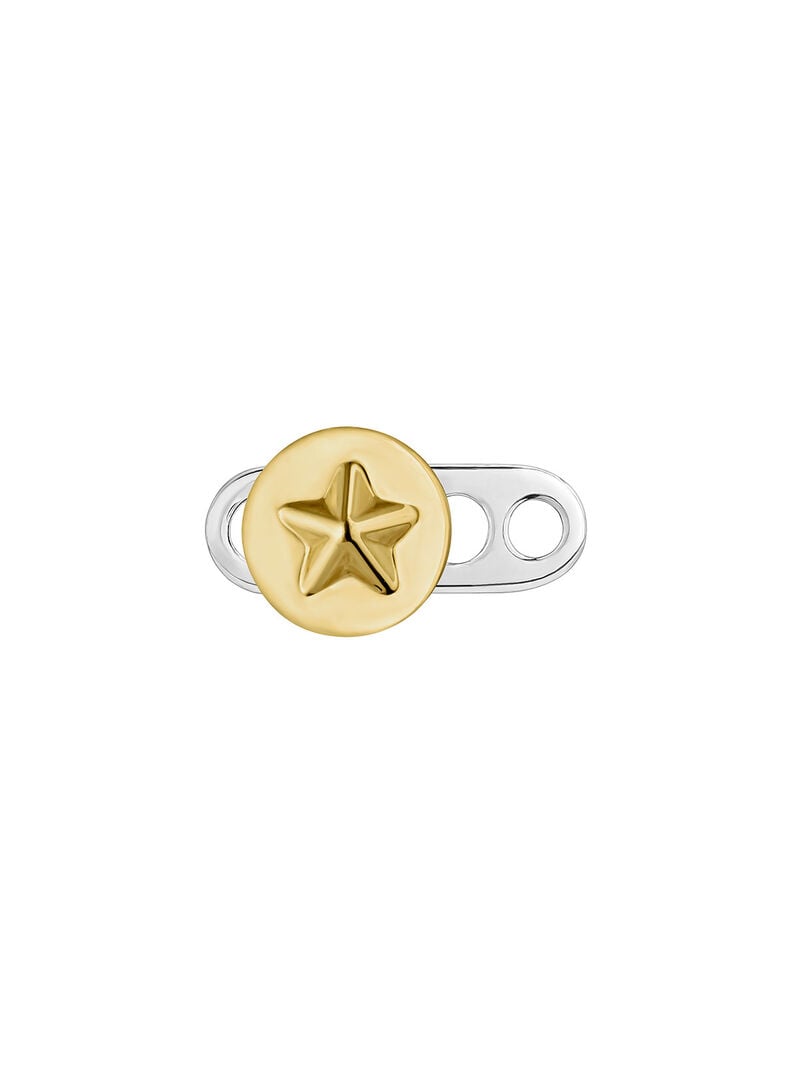 18K Yellow Gold and Titanium Microdermal with Star image number 2