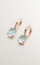 Pendientes aro mediano topacio plata recubierta oro rosa , J03810-03-SKY