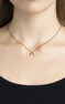 Rose gold plated moon necklace , J03461-03