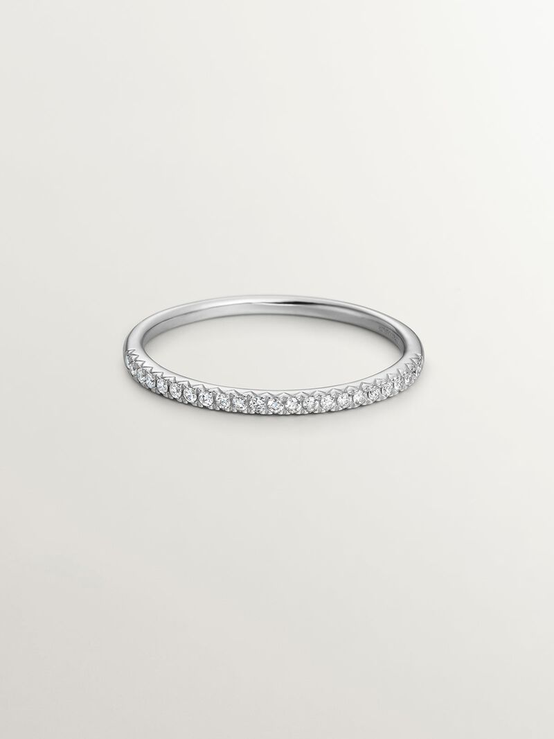18K white gold ring with diamonds image number 2