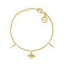 Gold plated bird bracelet, J04557-02