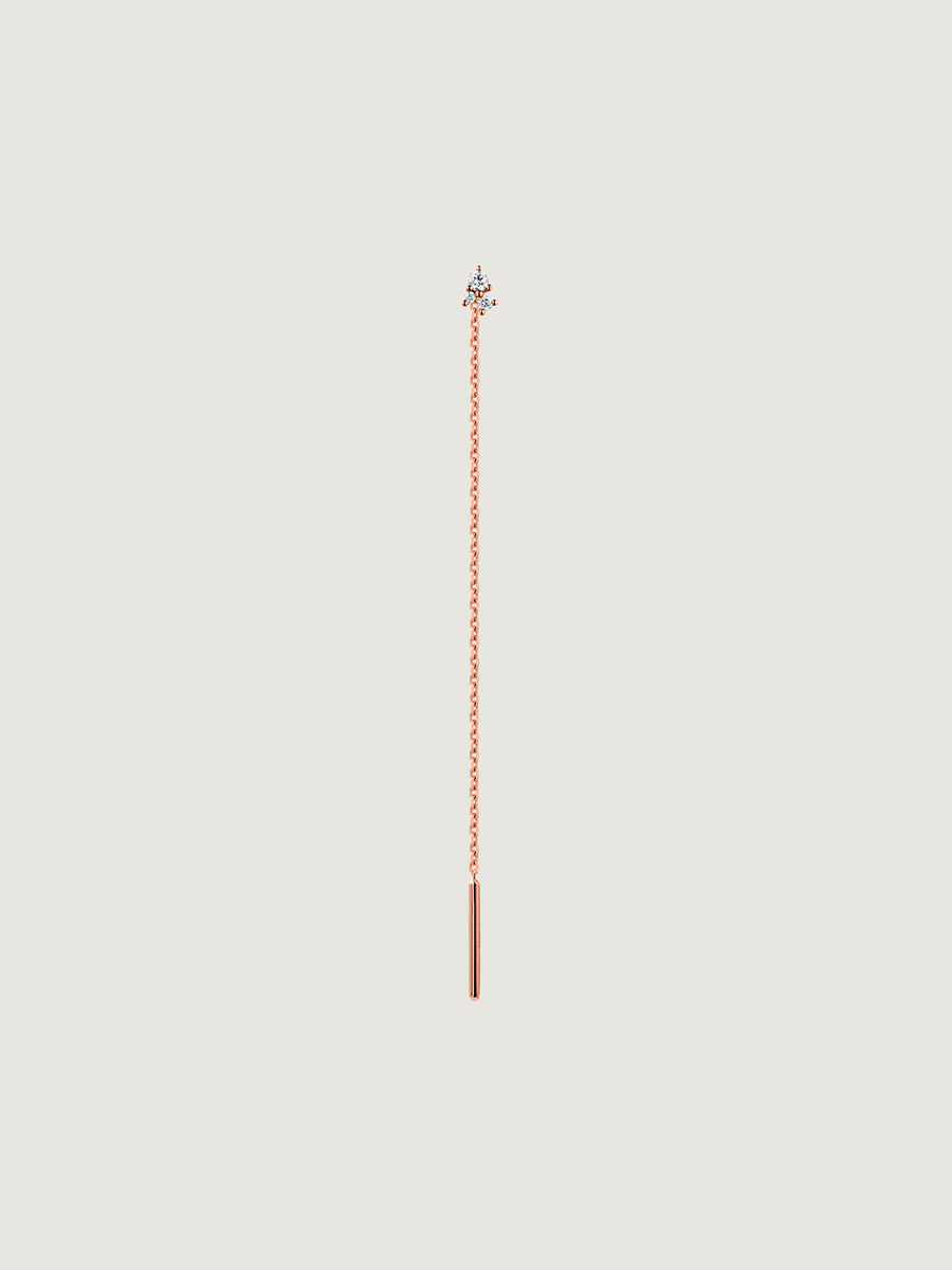 9kt rose gold diamond chain earring, J04960-03-H, hi-res