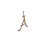 Rose gold-plated silver A initial charm  , J03932-03-A