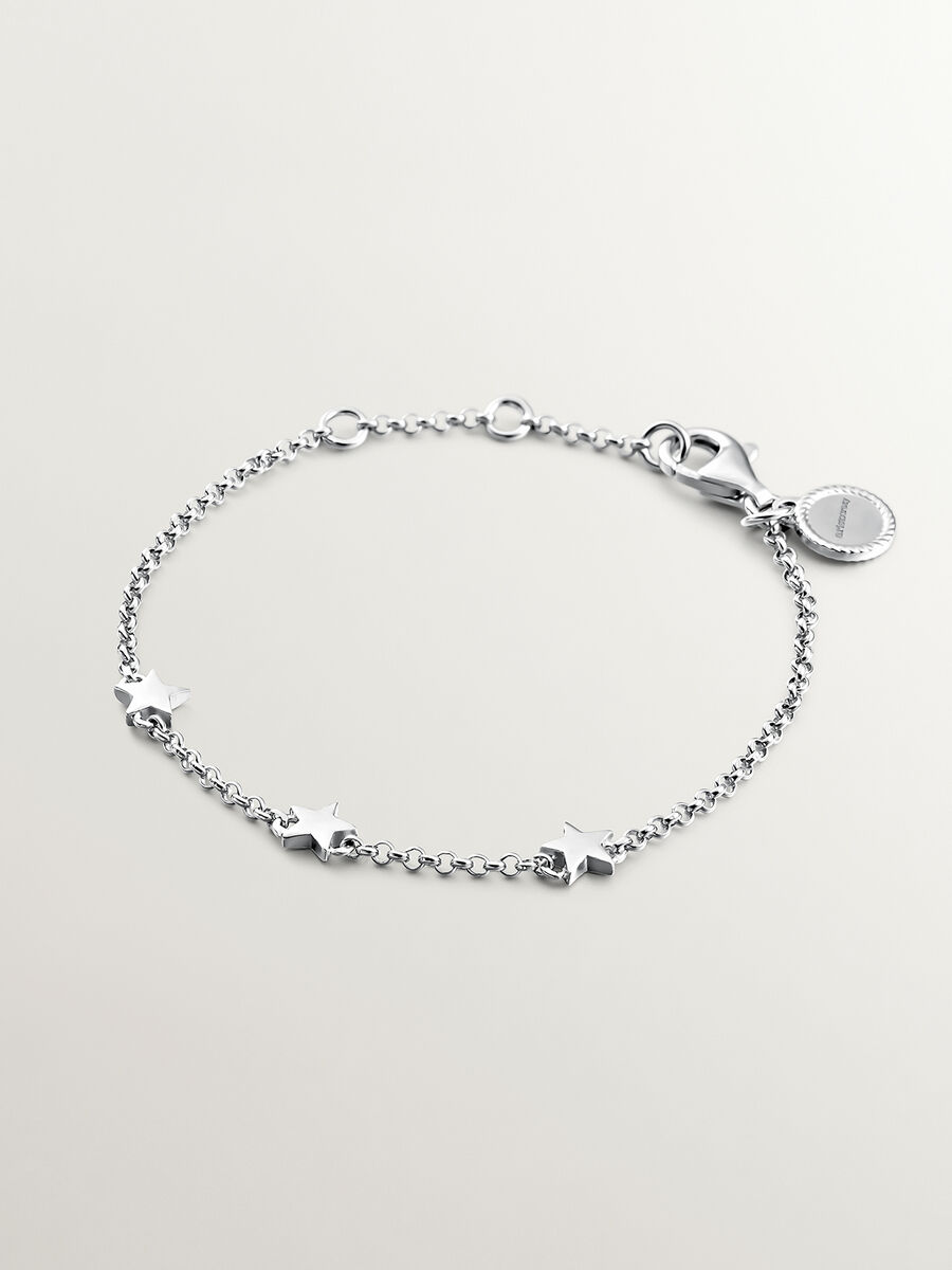 Pulsera estrellas mini plata , J01898-01, hi-res