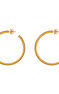 Large gold plated hoop earrings , J01591-02