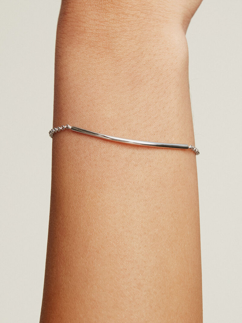 925 Silver bracelet with tube shape image number 1