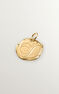Pendentif médaille initiale I argent plaqué or  , J04641-02-I