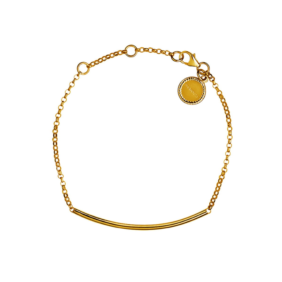 Gold plated tube bracelet , J01706-02, hi-res