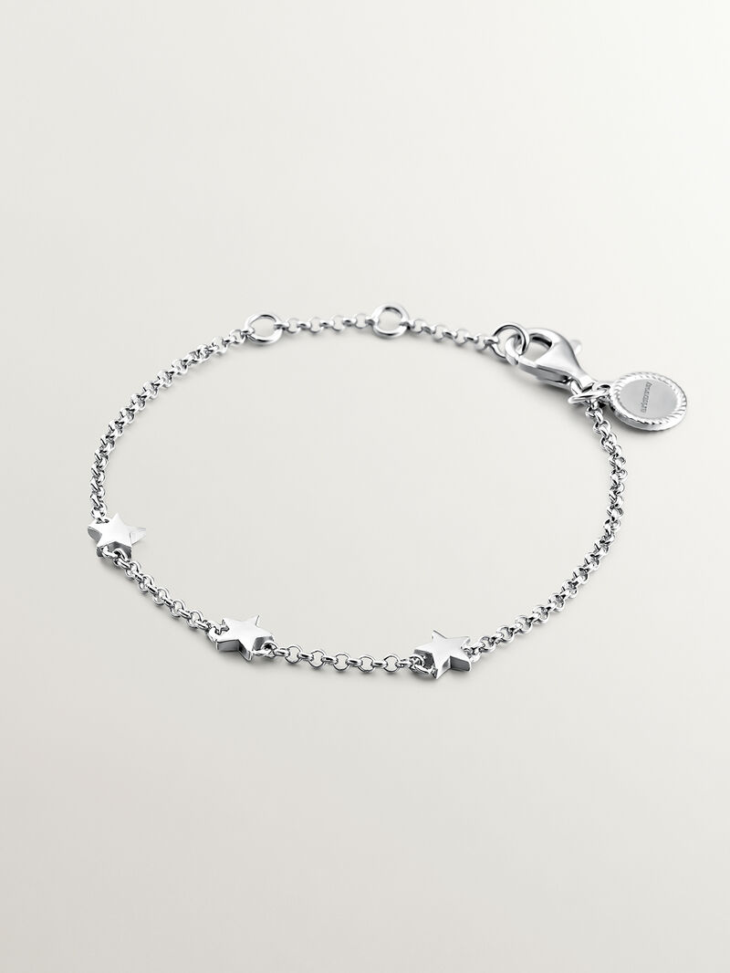 925 Silver bracelet with stars image number 0