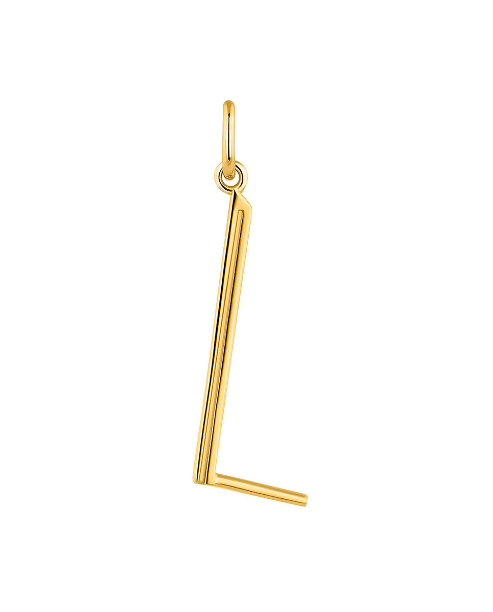 Charm letra L grande plata recubierta oro  , J04642-02-L, hi-res