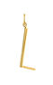 Charm letra L grande plata recubierta oro  , J04642-02-L