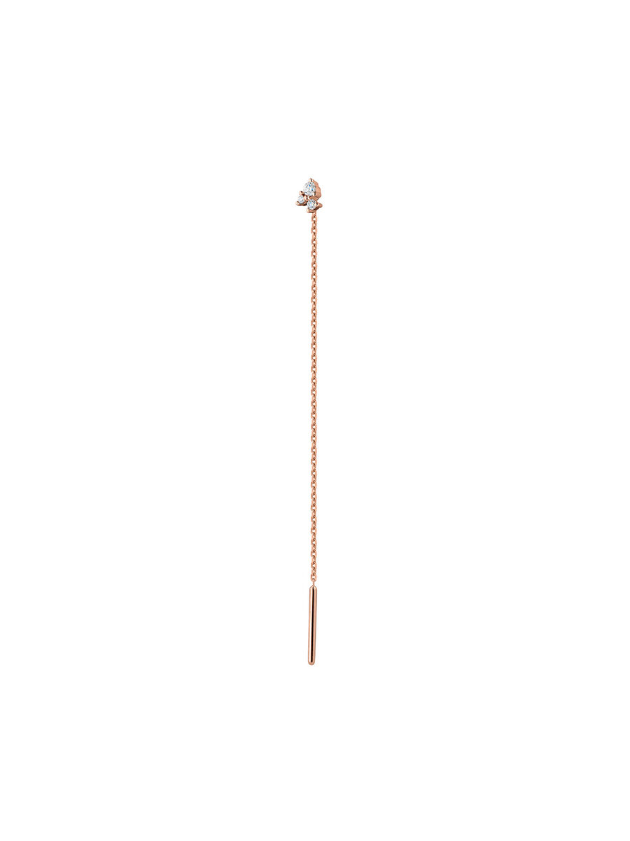 9kt rose gold diamond chain earring, J04960-03-H, hi-res