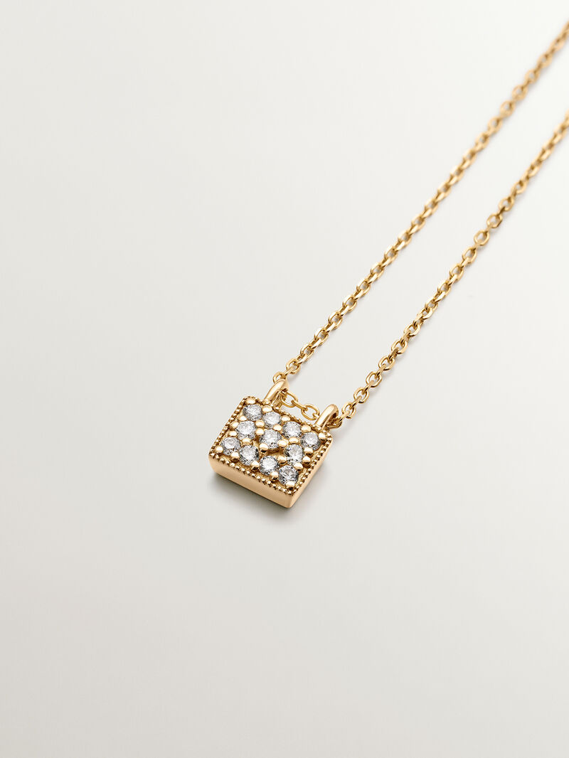 18K Yellow Gold Pendant with Diamonds image number 2