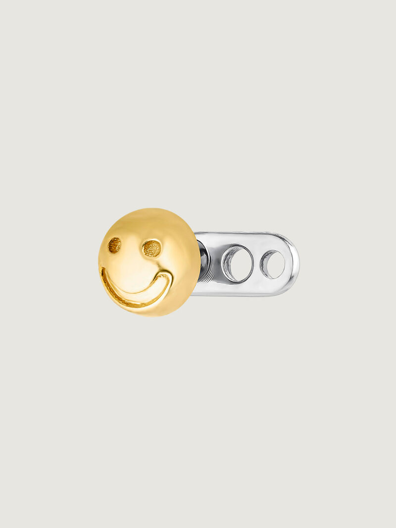 18K Yellow Gold and Titanium Microdermal with Smiley image number 0