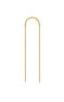 Gold semi-circle pendant earring, J05026-02-H