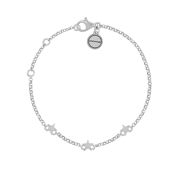 Mini silver stars bracelet, J01898-01,hi-res