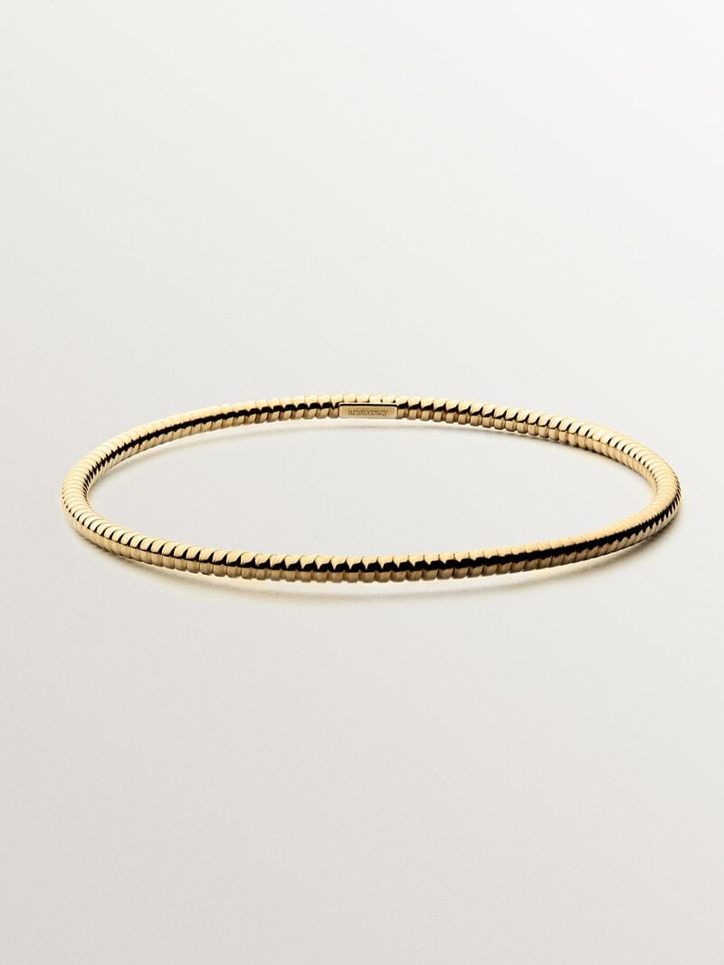 Rigid weekly style bracelet in 18K yellow gold plated 925 silver. image number 0