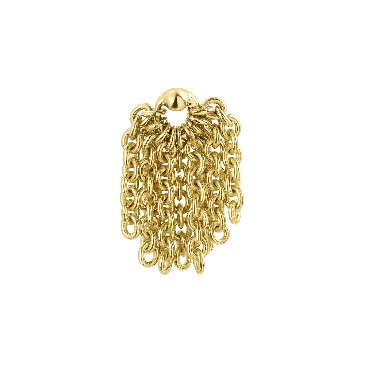 Gold pompom earring, J05022-02-H, hi-res