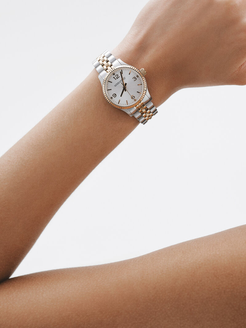 St. Barth Armis Watch with grey and yellow steel strap and grey dial image number 3