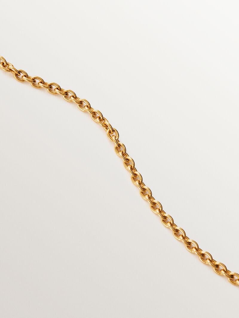 Textured 18K yellow gold plated 925 silver pendant image number 4