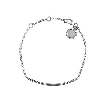 Bracelet tube argent , J01706-01,hi-res