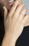 Gold plated silver pearl ring , J04729-02-WP
