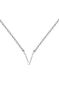 Collar inicial V oro blanco 9 kt , J04382-01-V