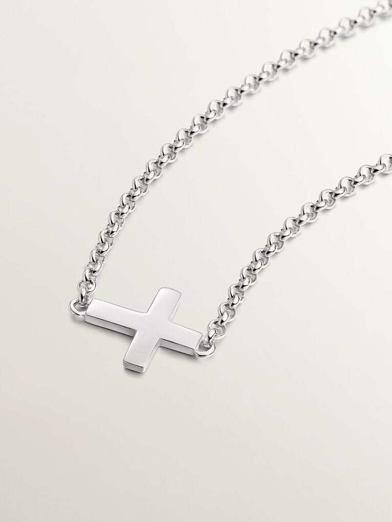 925 Silver Bracelet with Cross image number 4