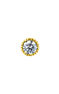 Mini diamond piercing in 18k gold , J03550-02-H-18