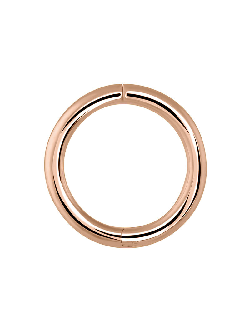 Individual small hoop earring of 9K rose gold image number 3