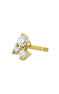 Boucle d’oreilles à l’unité en or jaune 9 K et triple diamant de 0,033 carat, J04956-02-H
