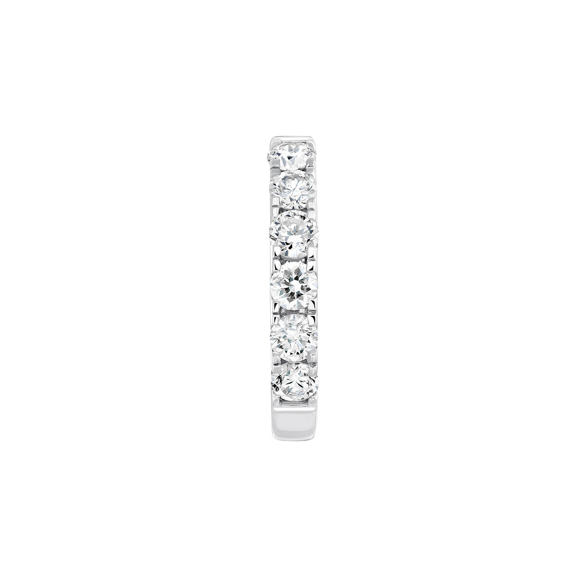 Créole halo diamants or blanc 0,155 ct, J04095-01-16-H, hi-res