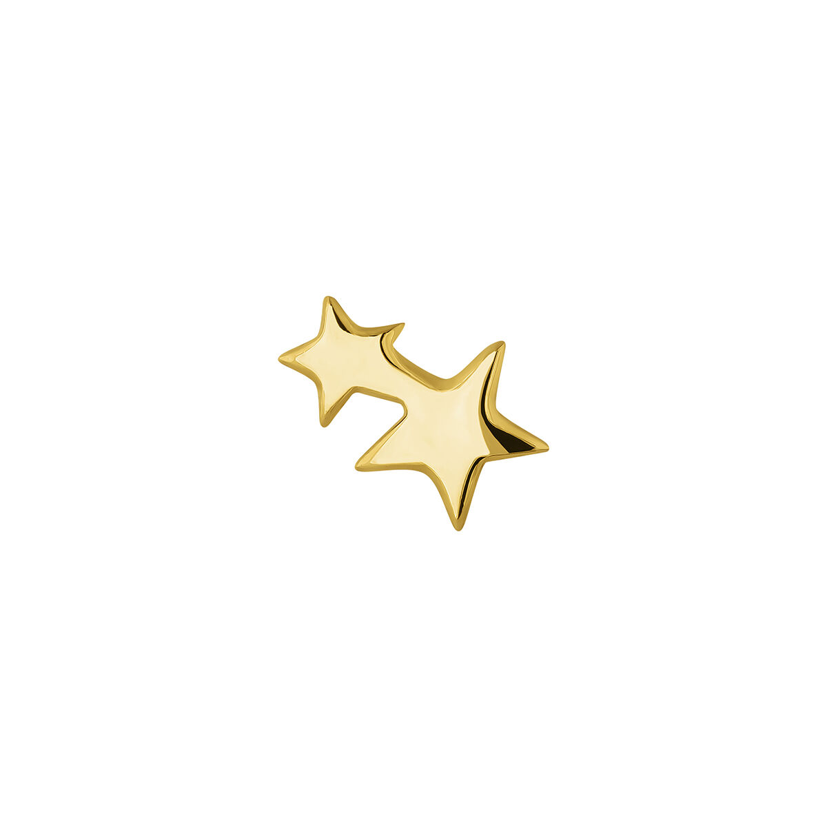 18 kt yellow gold-plated sterling silver stars single earring, J04815-02-H, hi-res