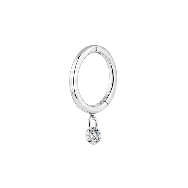 White gold diamond hoop earring , J04422-01-H, mainproduct