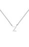 White gold Initial Z necklace , J04382-01-Z