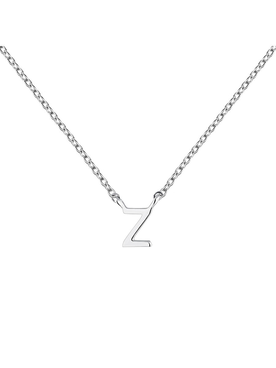 White gold Initial Z necklace , J04382-01-Z, mainproduct