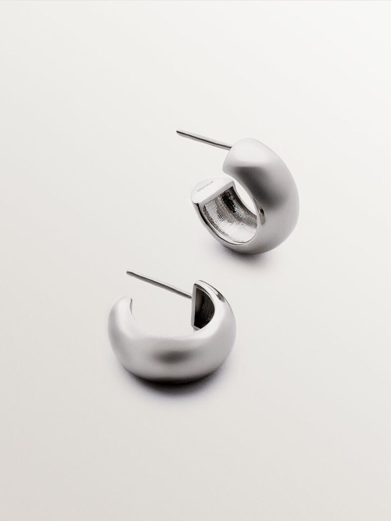 Small 925 silver hoop earrings image number 4