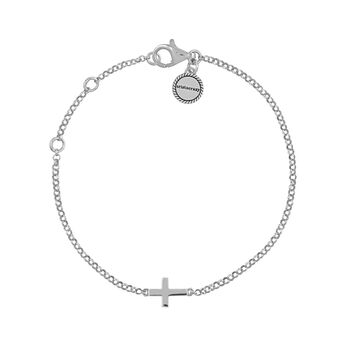 Bracelet en argent avec une croix, J00871-01,hi-res