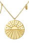 Collier médaille avec pendentifs argent plaqué or , J04138-02-WT