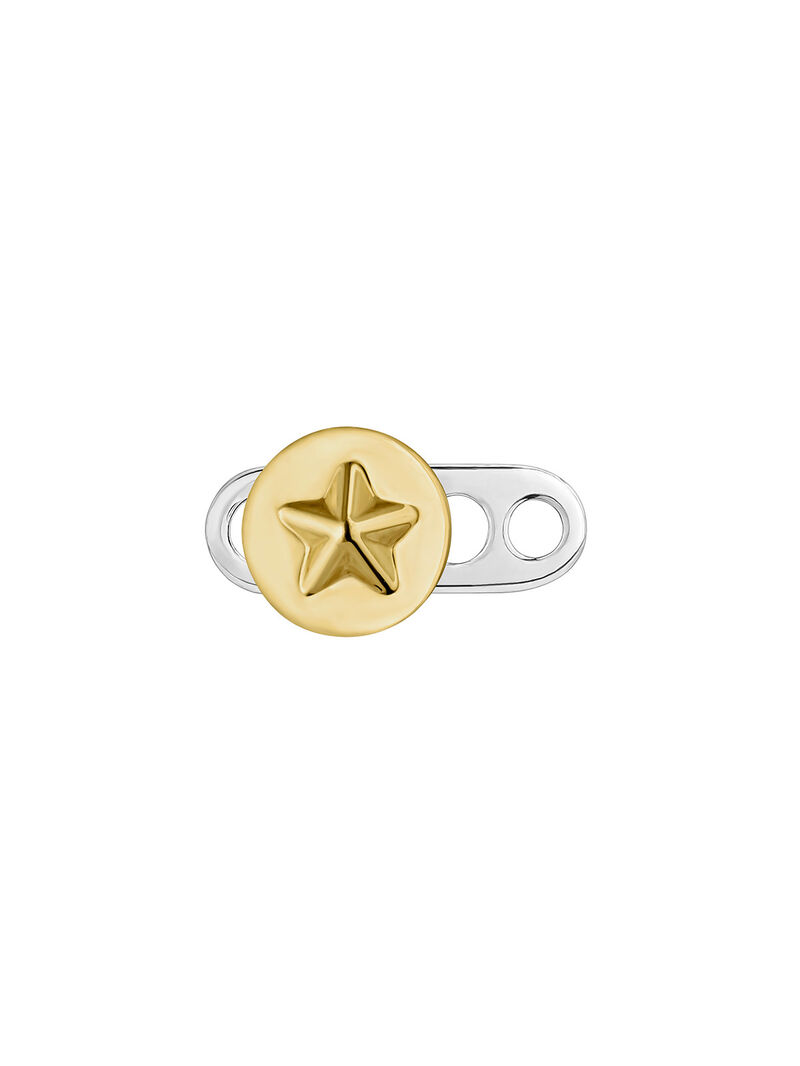 18K Yellow Gold and Titanium Microdermal with Star image number 2