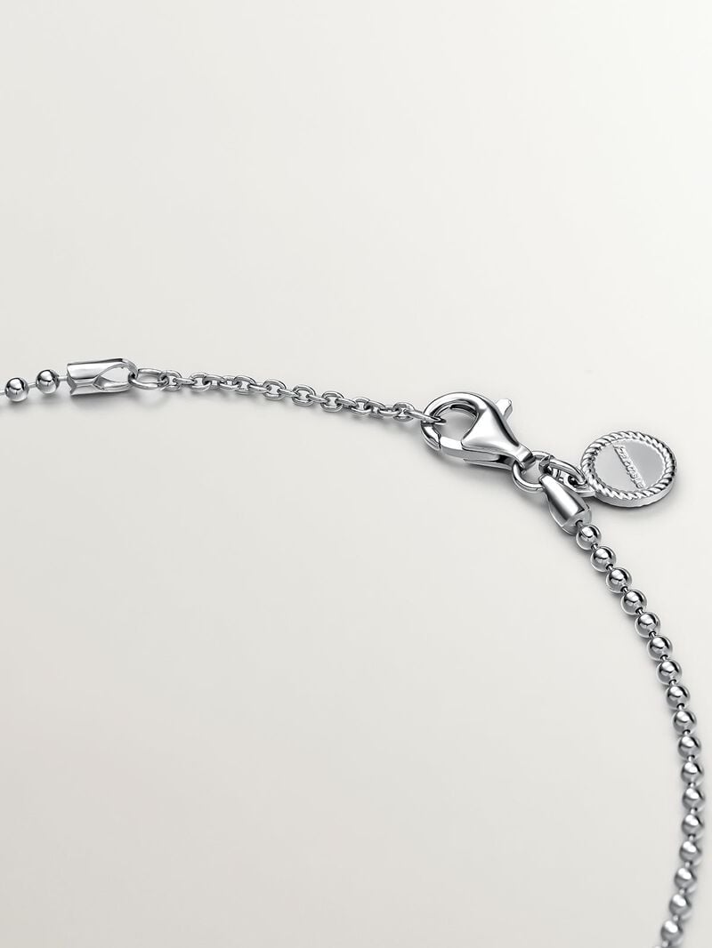 925 silver necklace with blue jade image number 6