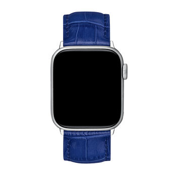 Blue leather Apple Watch strap, IWSTRAP-BUC,hi-res