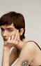 Convex ring in 18kt yellow gold-plated silver, J05220-02
