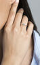 Bague bordure or blanc diamants 0,05 ct , J04222-01-05-05