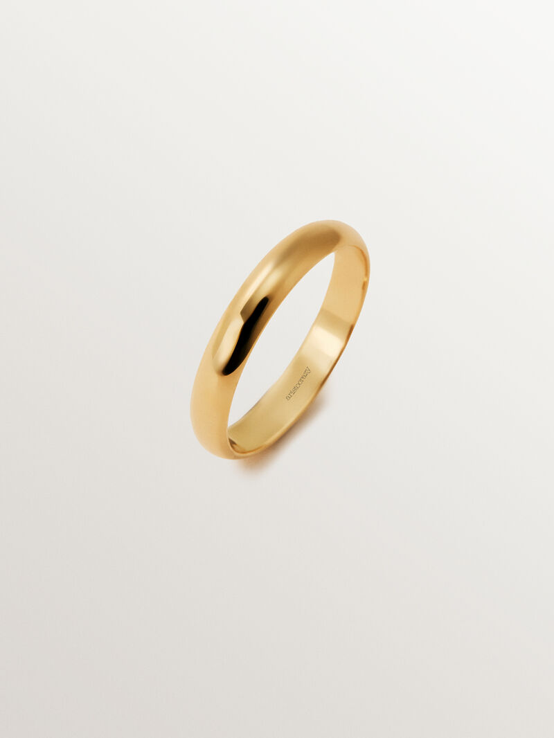 3.15mm half-round yellow gold wedding band image number 0