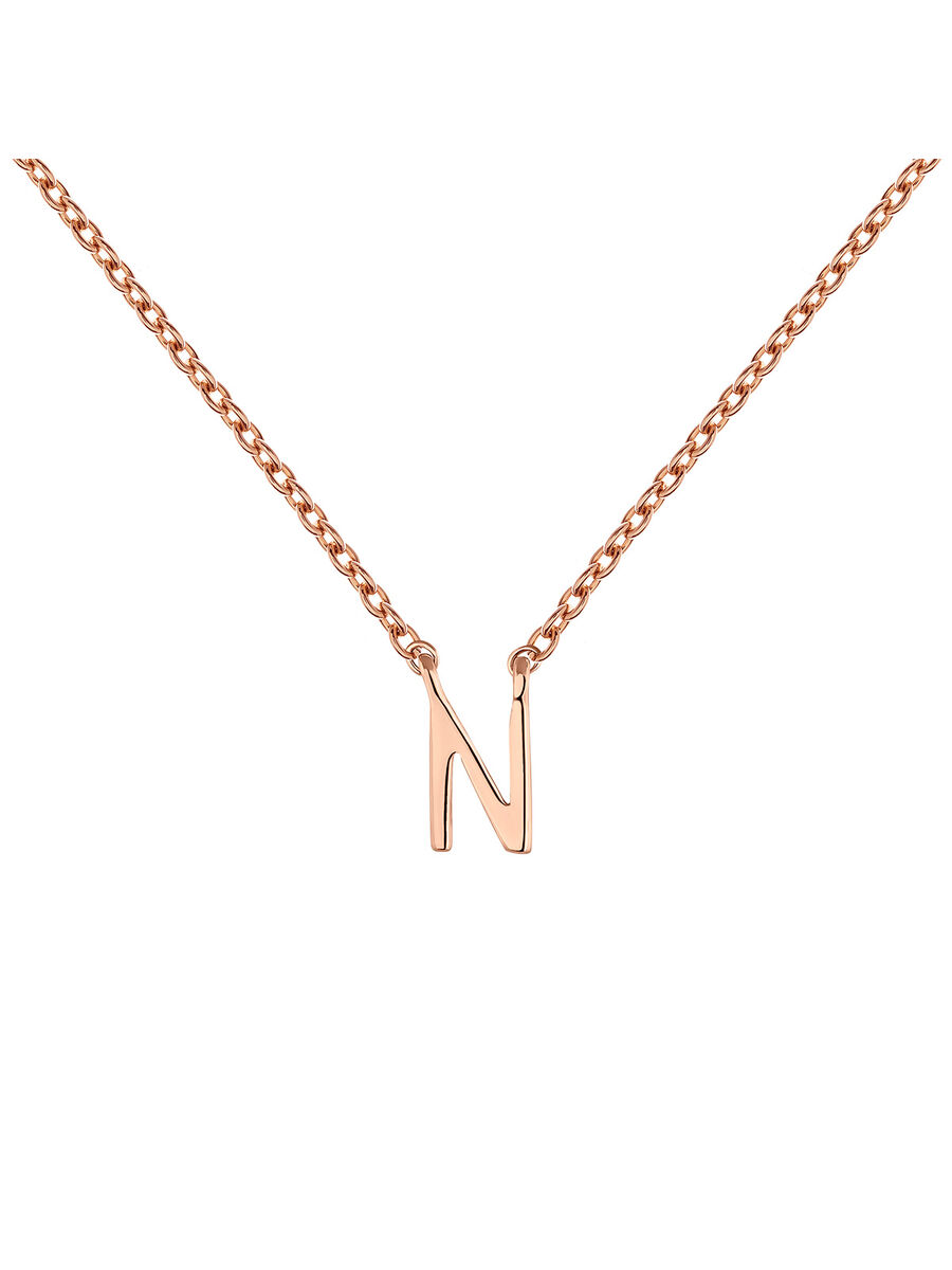 Collar inicial N oro rosa 9 kt , J04382-03-N, mainproduct