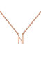 Collar inicial N oro rosa 9 kt , J04382-03-N