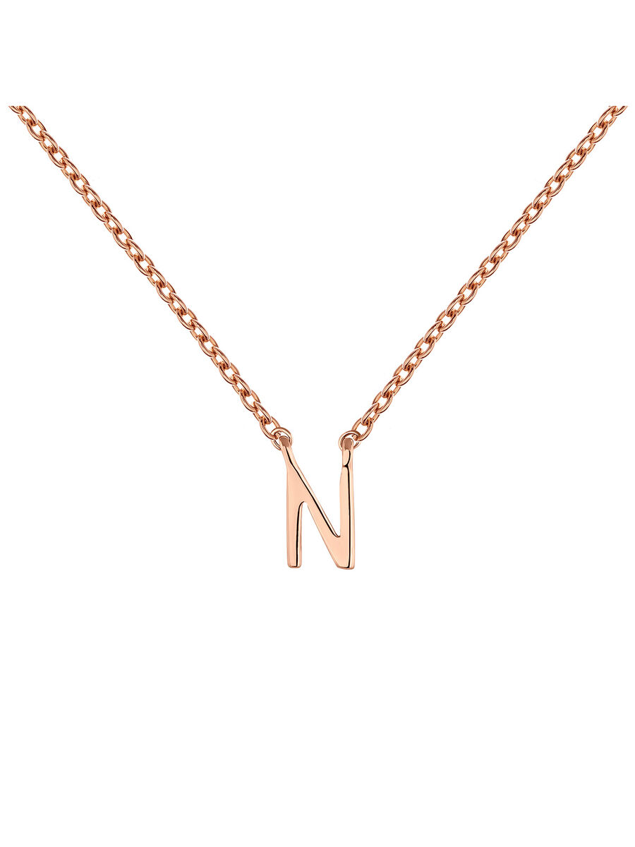 Rose gold Initial N necklace , J04382-03-N, mainproduct
